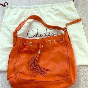 Orange Cole Haan purse